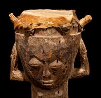 A Yoruba Wood and Hide Drum