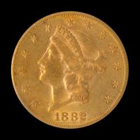 A United States 1882-CC Liberty Head $20 Gold Coin