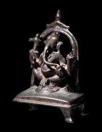 An Indian Bronze Figure of Ganesha