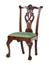 A Chippendale Shell-Carved Walnut Side Chair