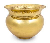 Two Hammered Brass Vessels