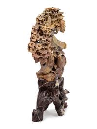 A Chinese Carved Soapstone Figural Group