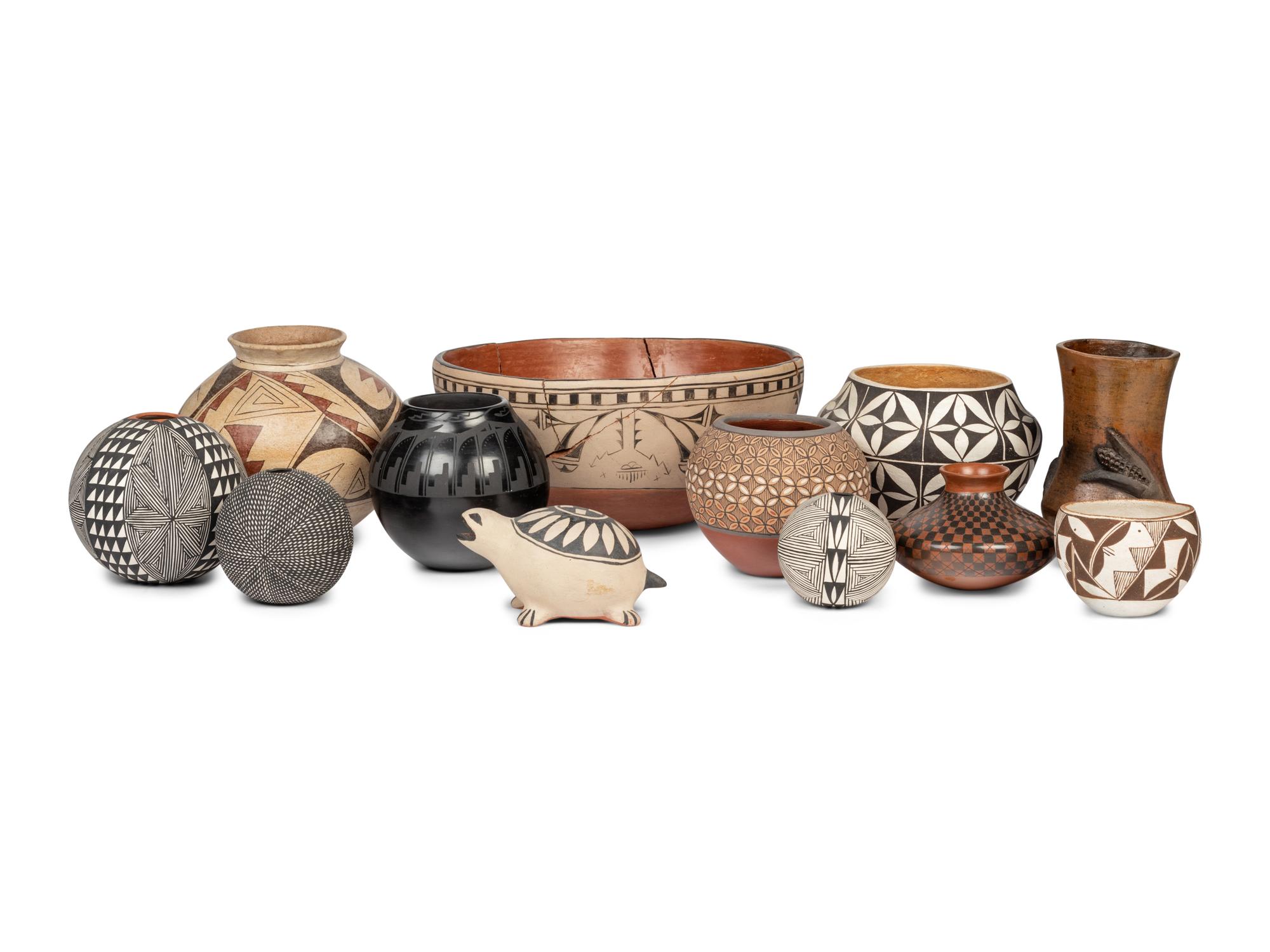 Twelve Pueblo, Navajo, and Mata Ortiz Pottery Articles