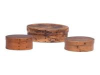 Three Shaker Lidded Bentwood Boxes