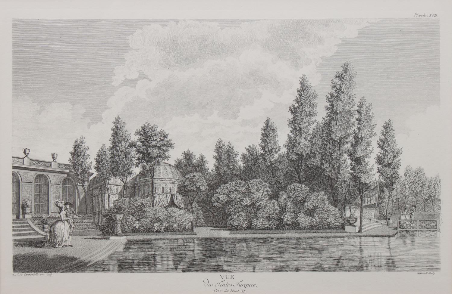 A Group of Eight Black and White Engravings, after Carmontelle 12 1/4 x 19 inches. — 20TH CENTURY