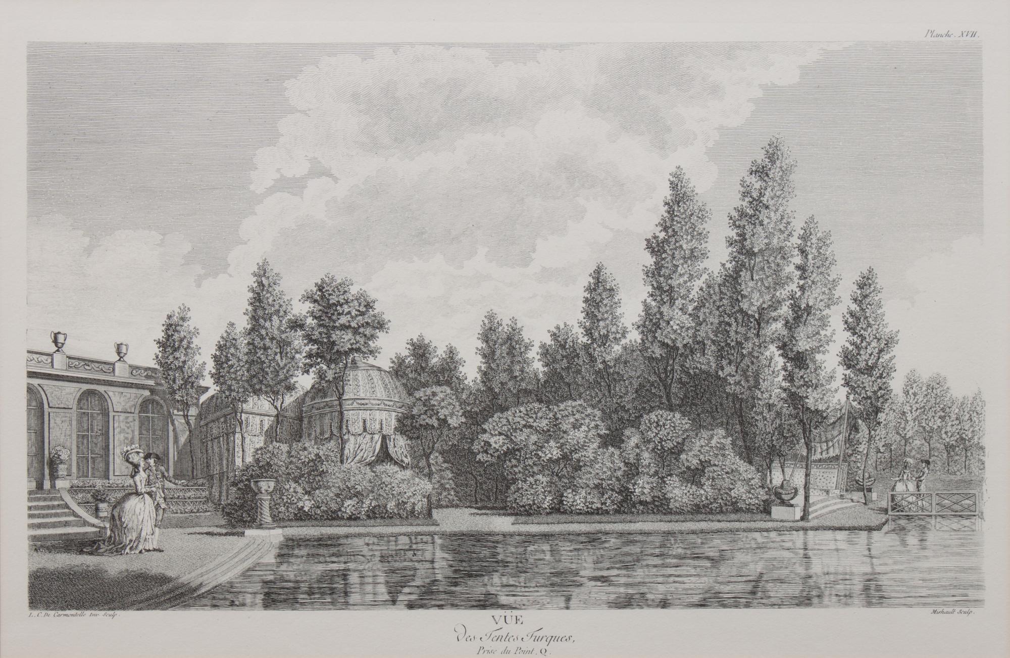 A Group of Eight Black and White Engravings, after Carmontelle 12 1/4 x 19 inches. — 20TH CENTURY