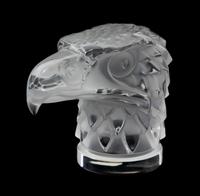 A Lalique Molded and Frosted Glass Tete D'Aigle Height 4 1/2 inches. — 20TH CENTURY