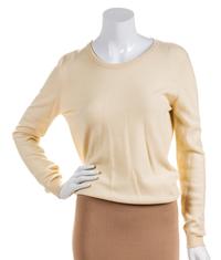 A Chanel Cream Cashmere Twin Set, Size M.