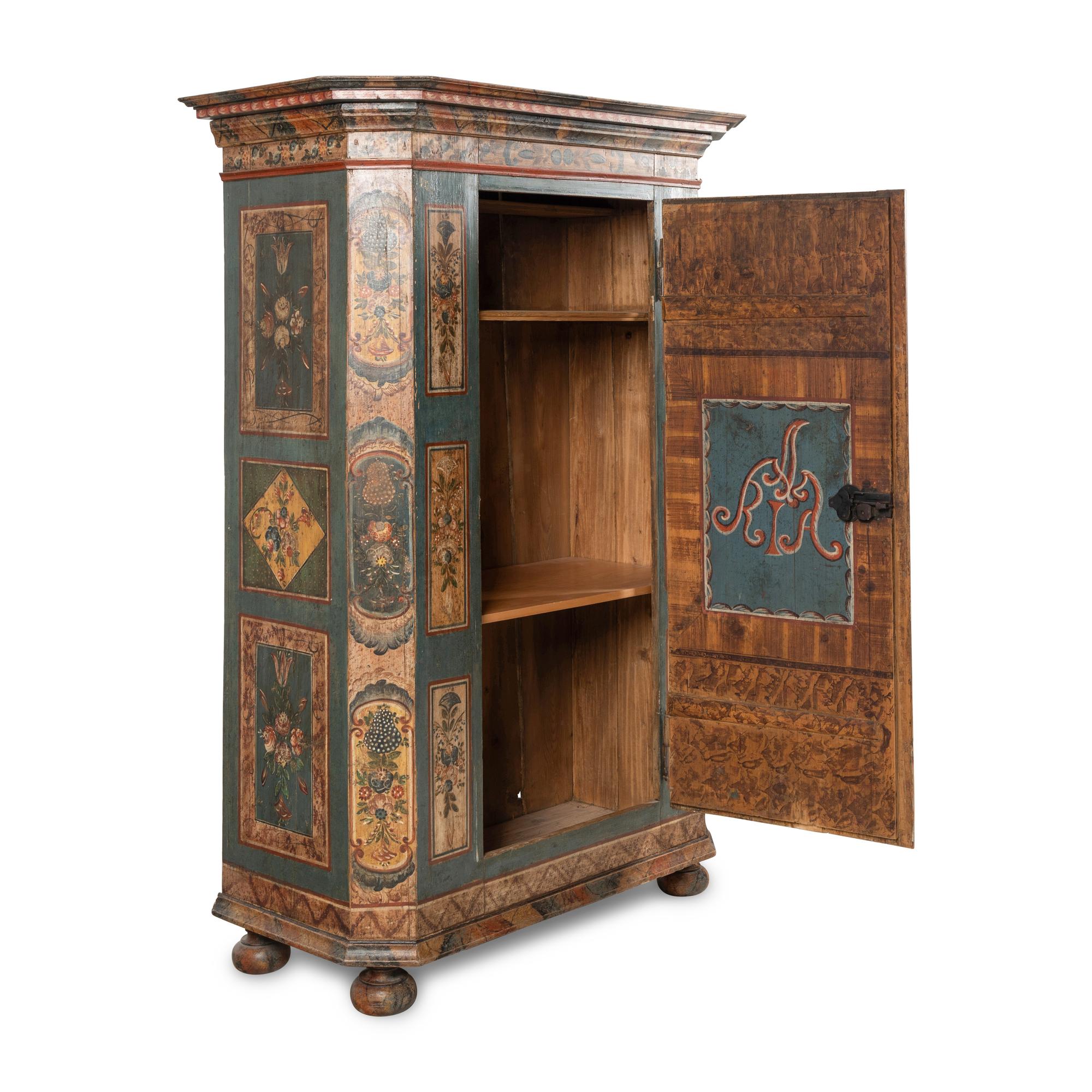 An Austrian Polychrome Painted Kast