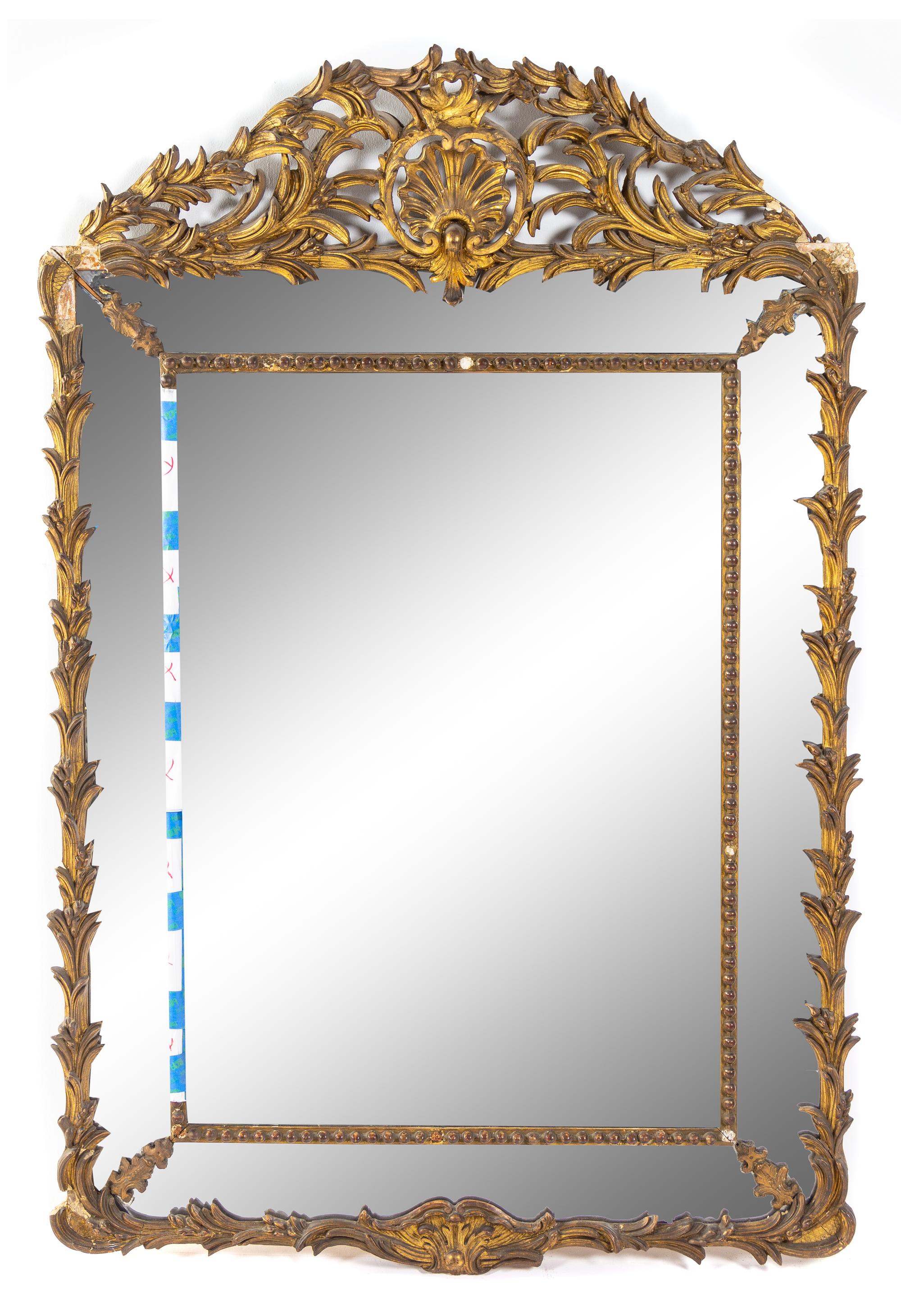 A George III Giltwood Mirror Height 58 1/2 x width 39 1/2 inches. — EARLY 19TH CENTURY