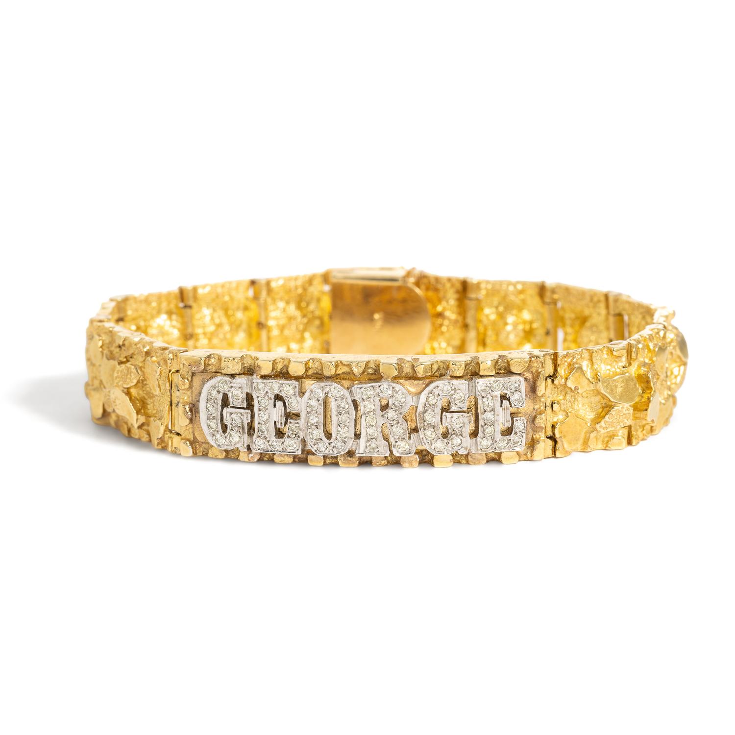 DIAMOND AND YELLOW GOLD 'GEORGE' BRACELET