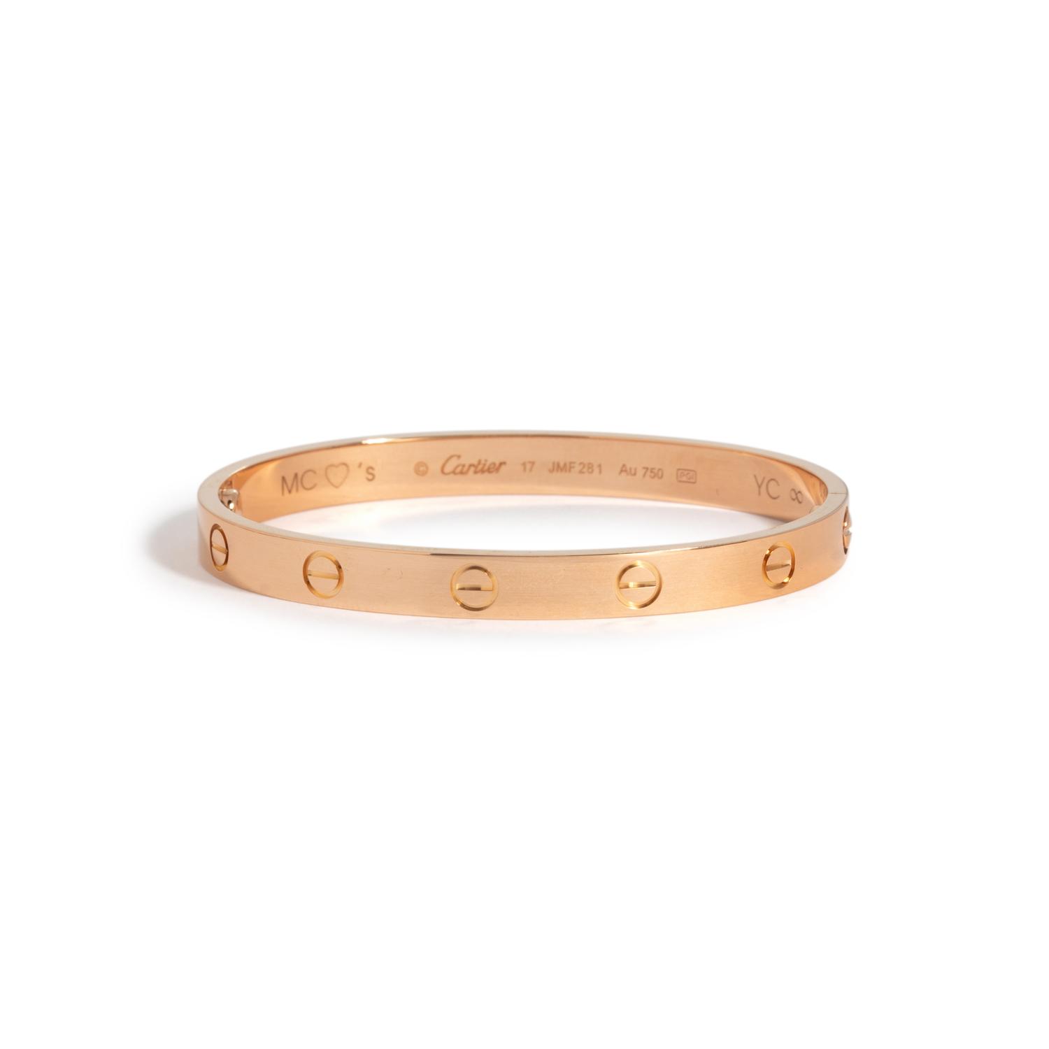 CARTIER, ROSE GOLD 'LOVE' BRACELET