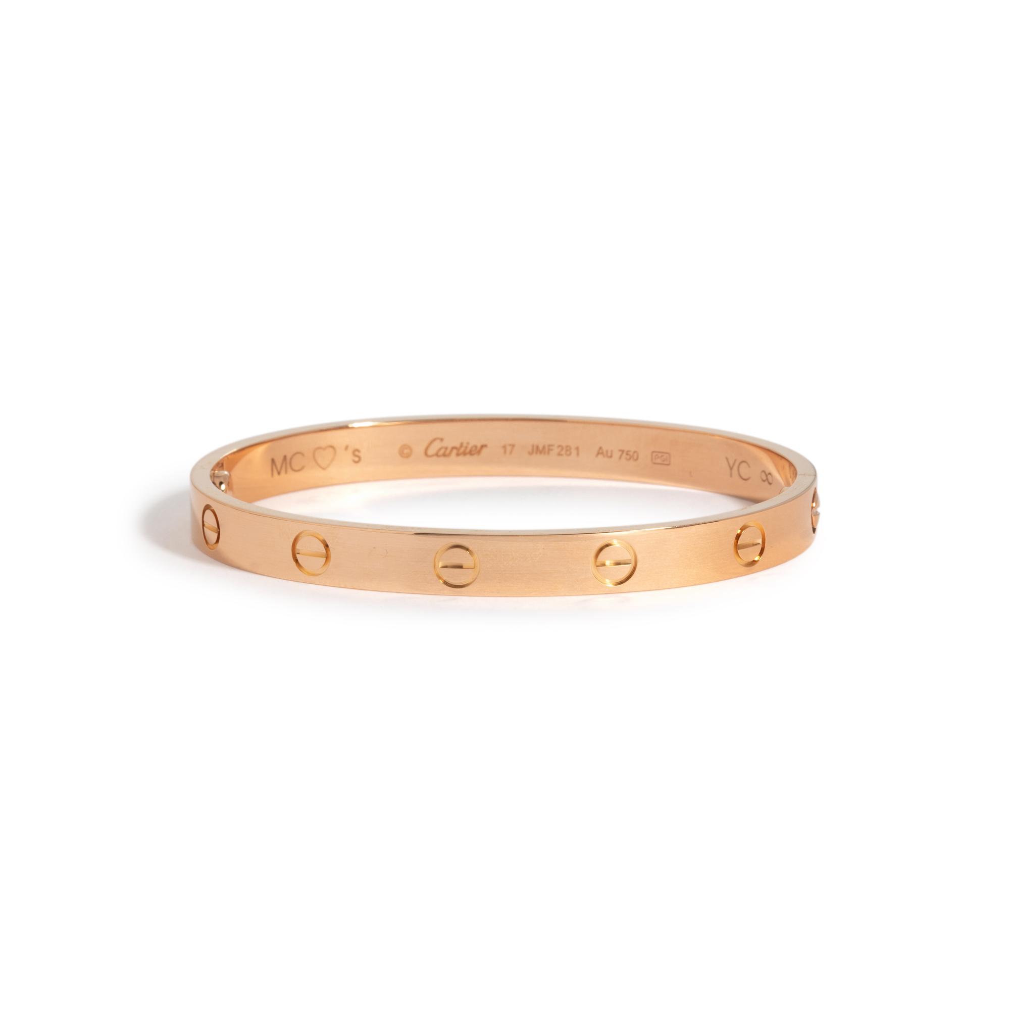 CARTIER, ROSE GOLD 'LOVE' BRACELET