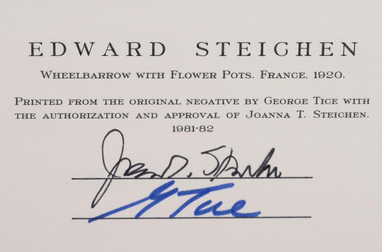 A group of twenty-one photographs (from Twenty-five Photographs printed by George Tice with labels signed by George Tice and Joanna Steichen)