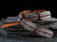 Sterling Silver and Amethyst Concha Belt