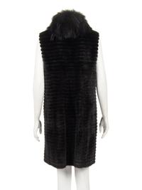 J. Mendel Mink Fur Sleeveless Tunic with Raccoon Fur Collar
