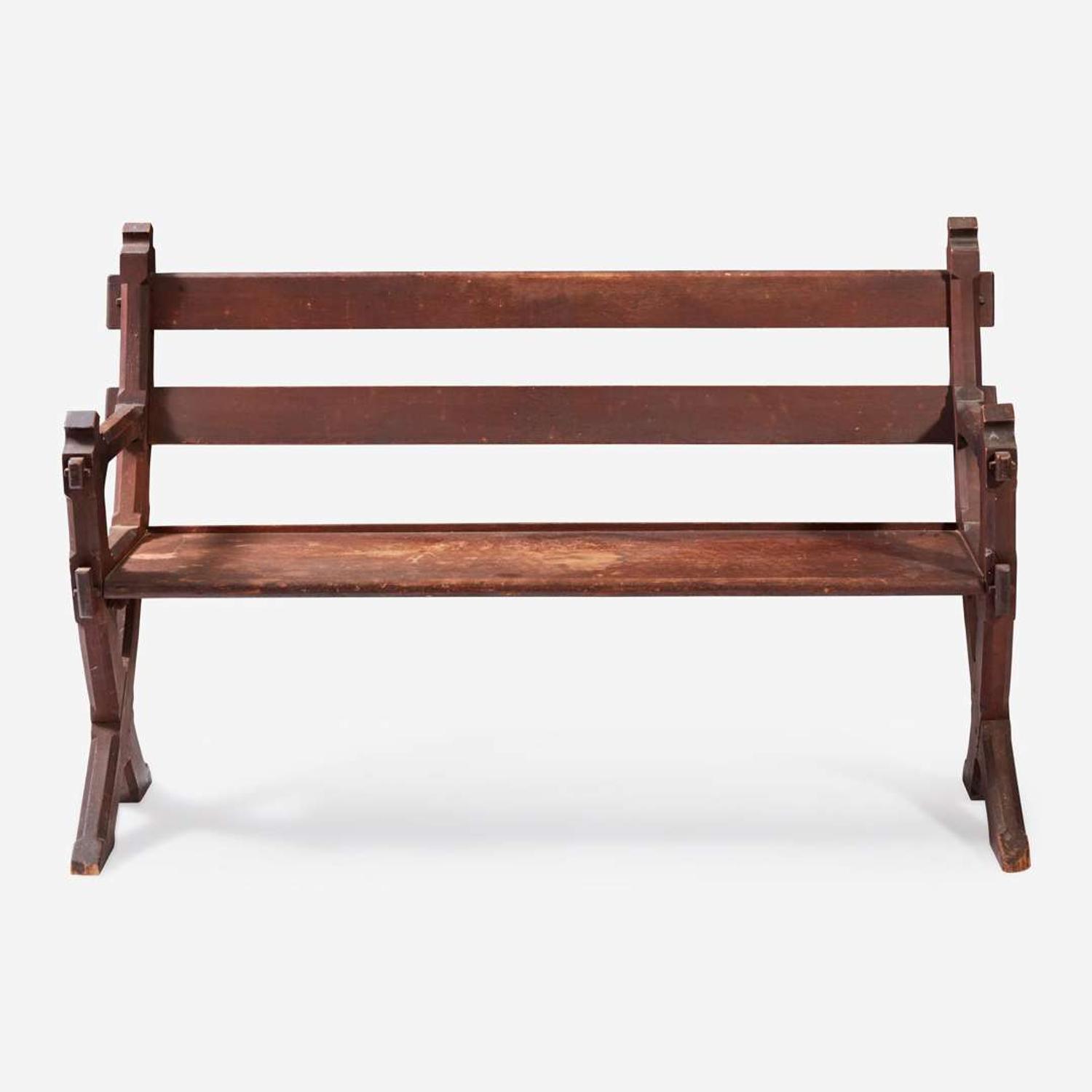 American School A Gothic Style Settee, USA, circa 1890s