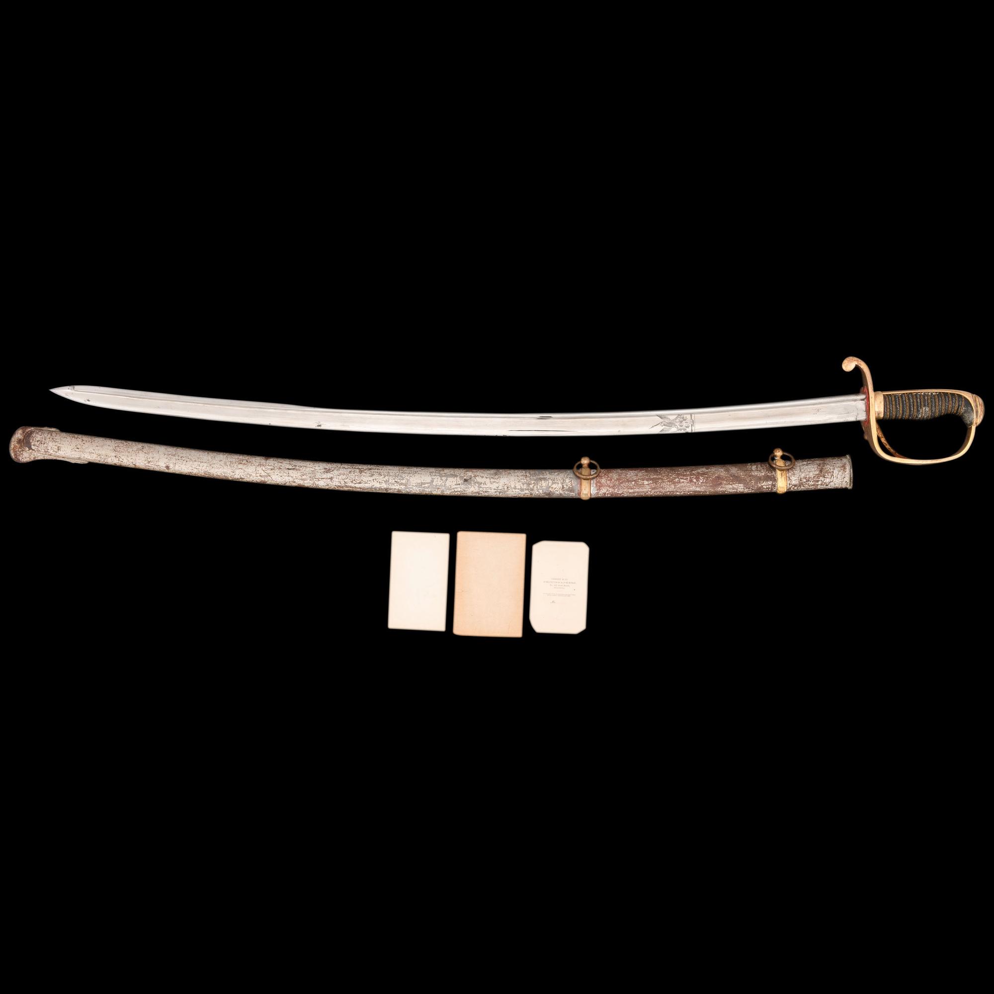 Exceptional Mexican War Captured Dragoon Saber Presented to John W. Geary, General and later Governor of Kansas and Pennsylvania with (3) CDV's