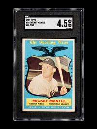 A 1959 Topps Mickey Mantle All-Star Baseball Card No. 564 (SGC 4.5 VG/EX+)