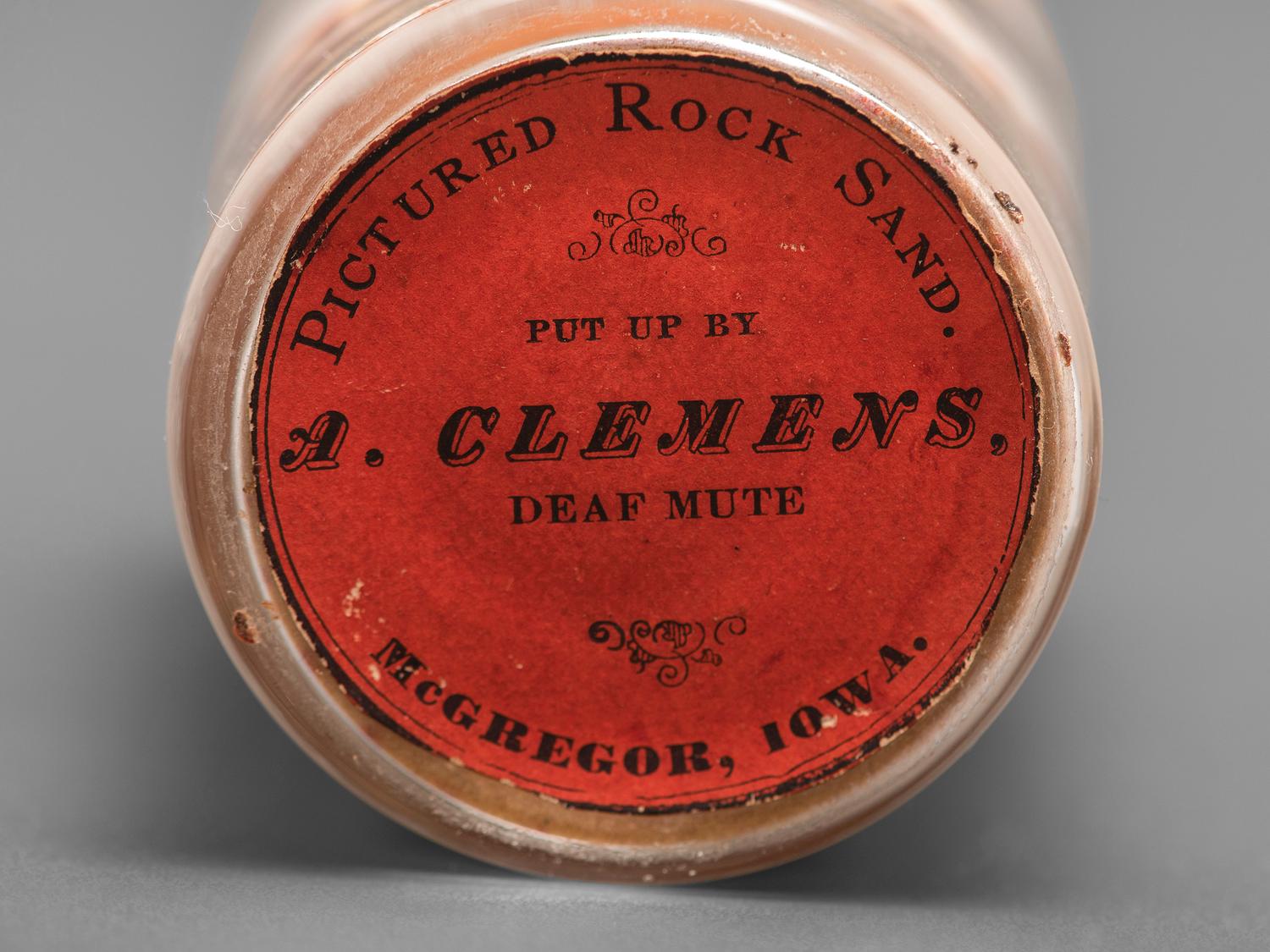 An Andrew Clemens (American, 1857-1894) Eagle Sand Bottle
