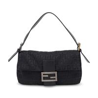 Fendi, Baguette in Black Monogram Jacquard