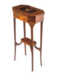 A Late George III Rosewood and Marquetry Occasional Table