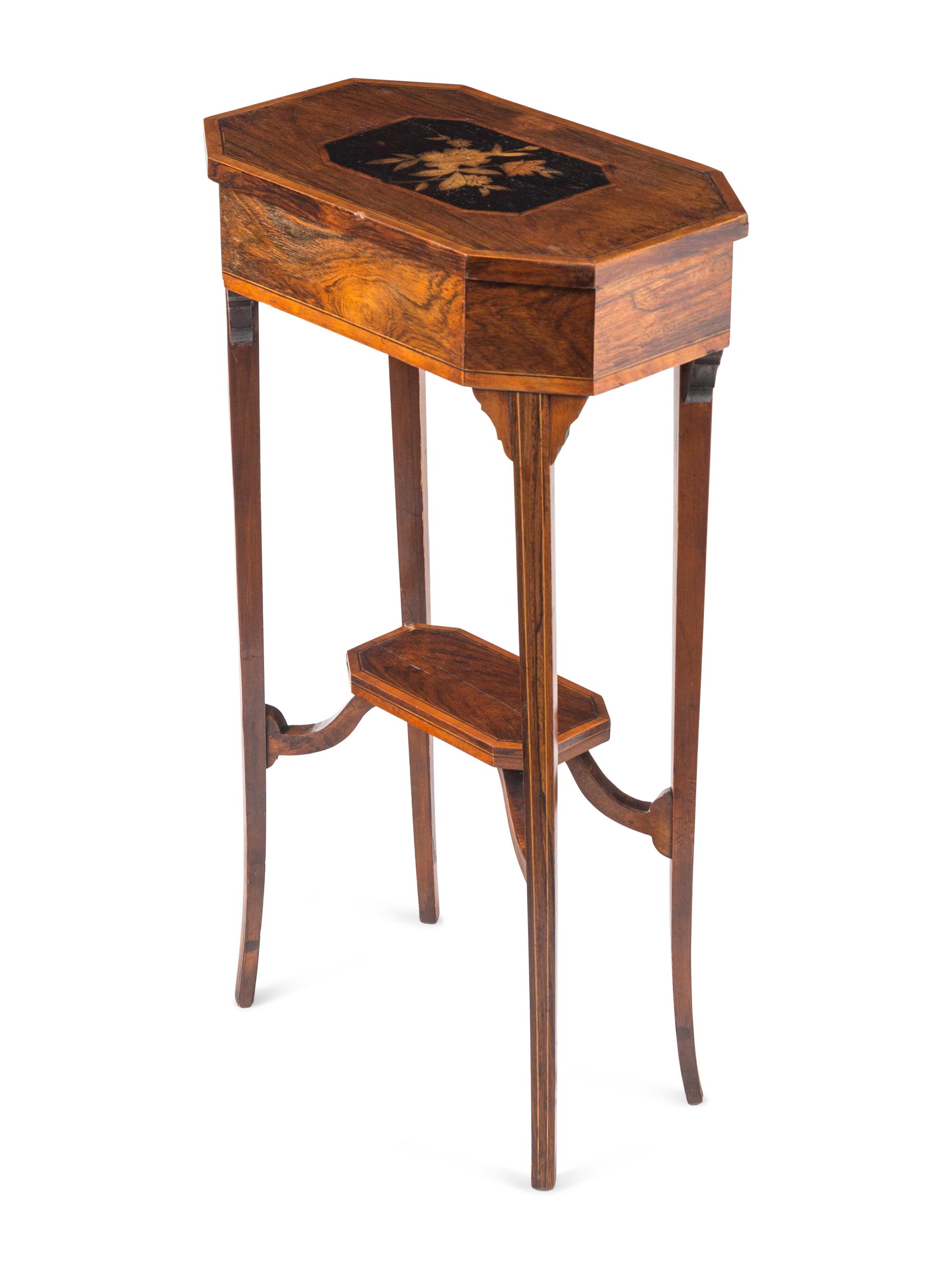 A Late George III Rosewood and Marquetry Occasional Table