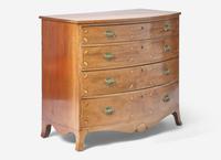 A Federal Inlaid Mahogany Bow Front Chest of Drawers