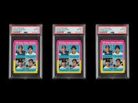 A Group of Three 1975 Topps Mini Gary Carter Rookie Baseball Cards (PSA 8 NM-MT)