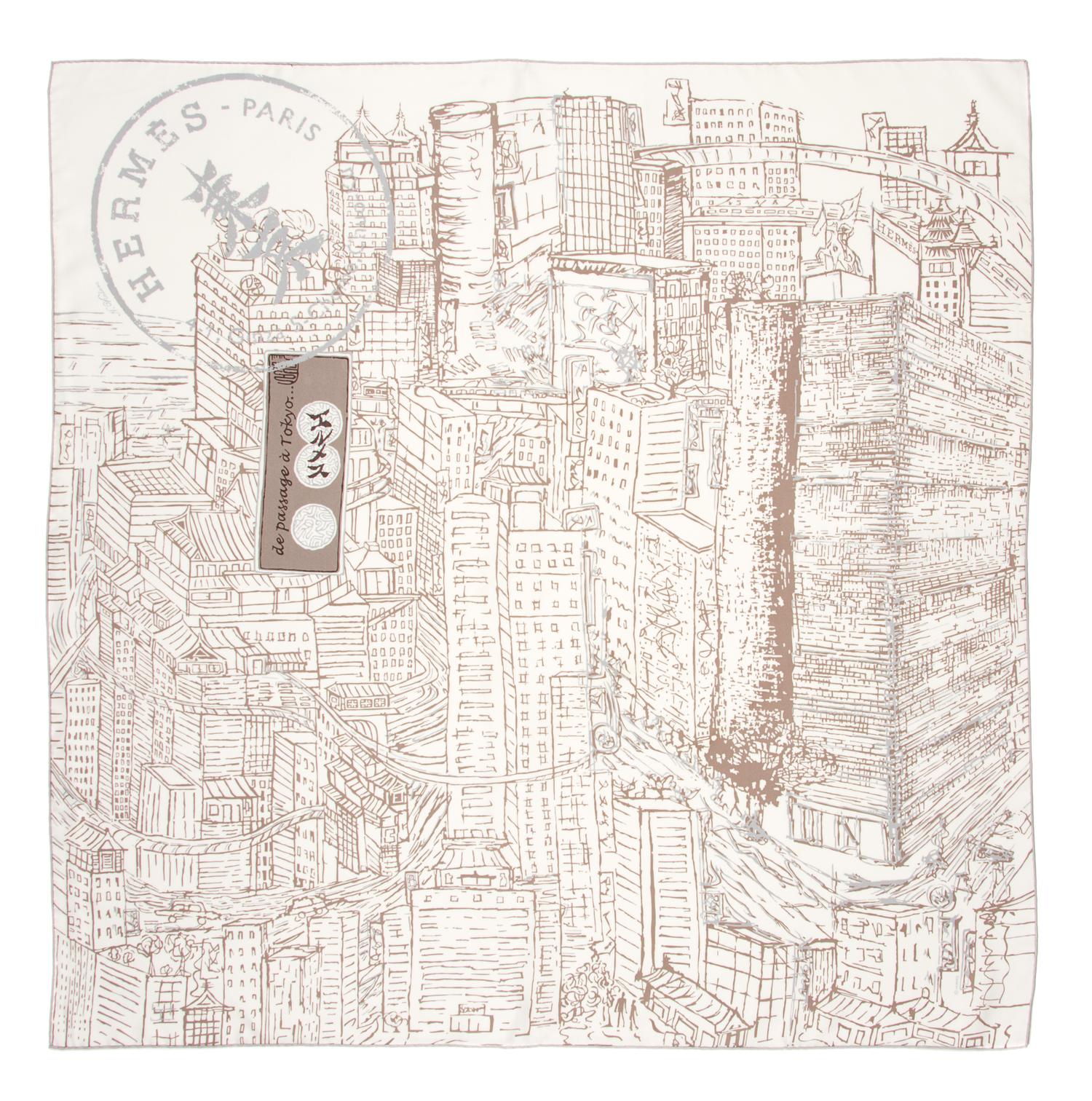 An Hermes 90cm Silk Scarf, 36"x36".