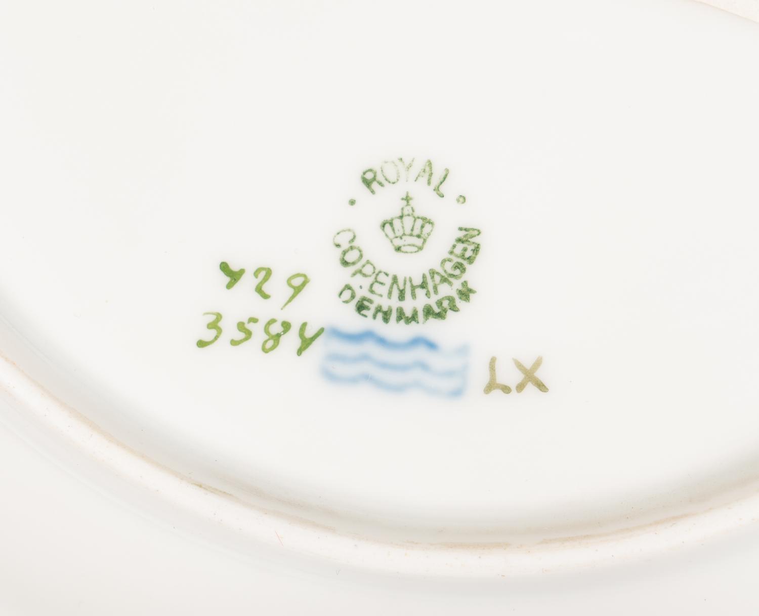A Set of Eight Royal Copenhagen Flora Danica Porcelain Fruit Plates