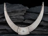 Hopi Silver Overlay Choker Necklace and Cuff Bracelet