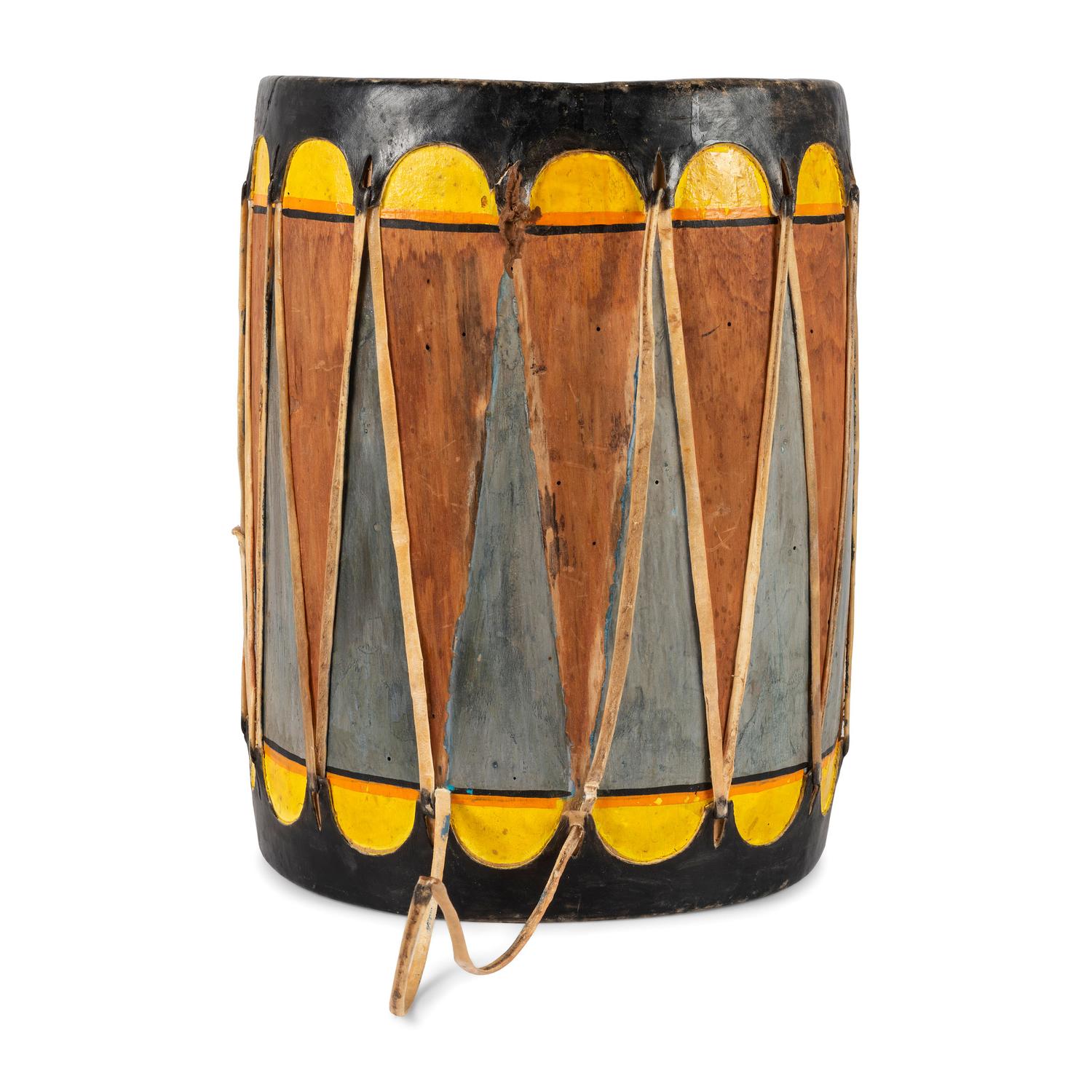 Cochiti Painted Hide Drum