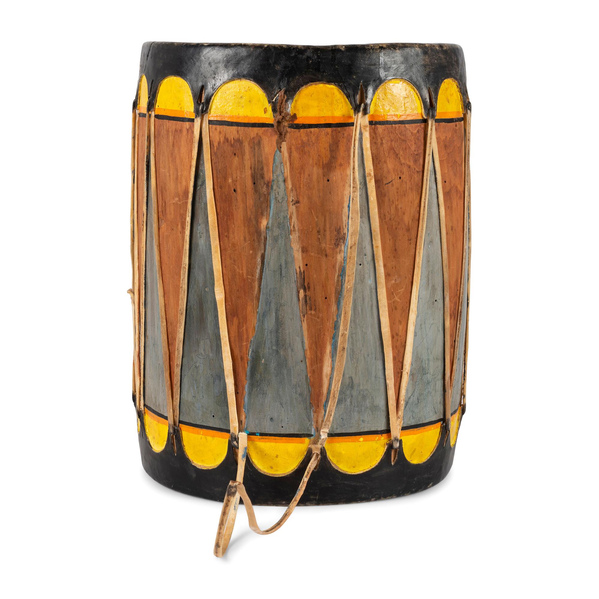 Cochiti Painted Hide Drum