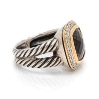 DAVID YURMAN, DIAMOND AND SMOKY QUARTZ 'ALBION' RING