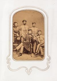 (CIVIL WAR) Carte-de-visite album of Civil War generals, including 46 photographs.