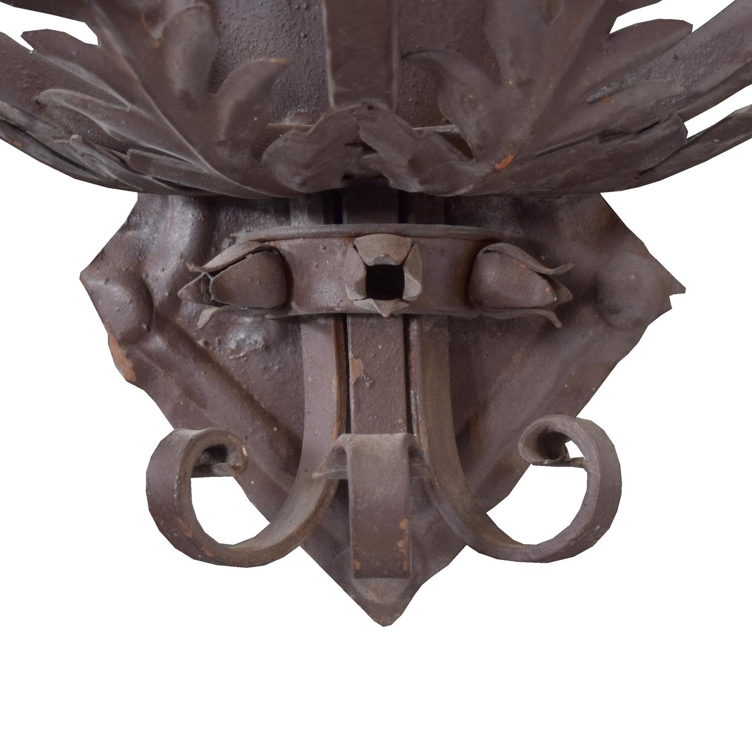 A Wrought Iron Sconce 17.5" W x 11" D x 19" H — Argentina, Circa 1920