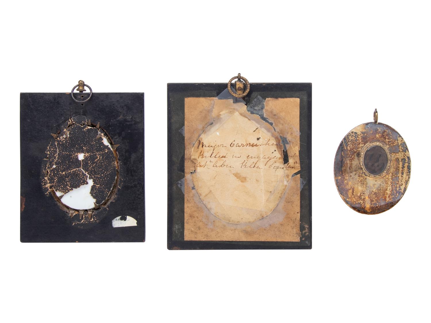 Anglo-American School 19th Century, A Group of Three Portrait Miniatures