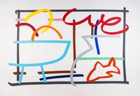 Tom Wesselmann, (American, 1931-2004), Fast Sketch Still Life with Fruit and Goldfish, 1989