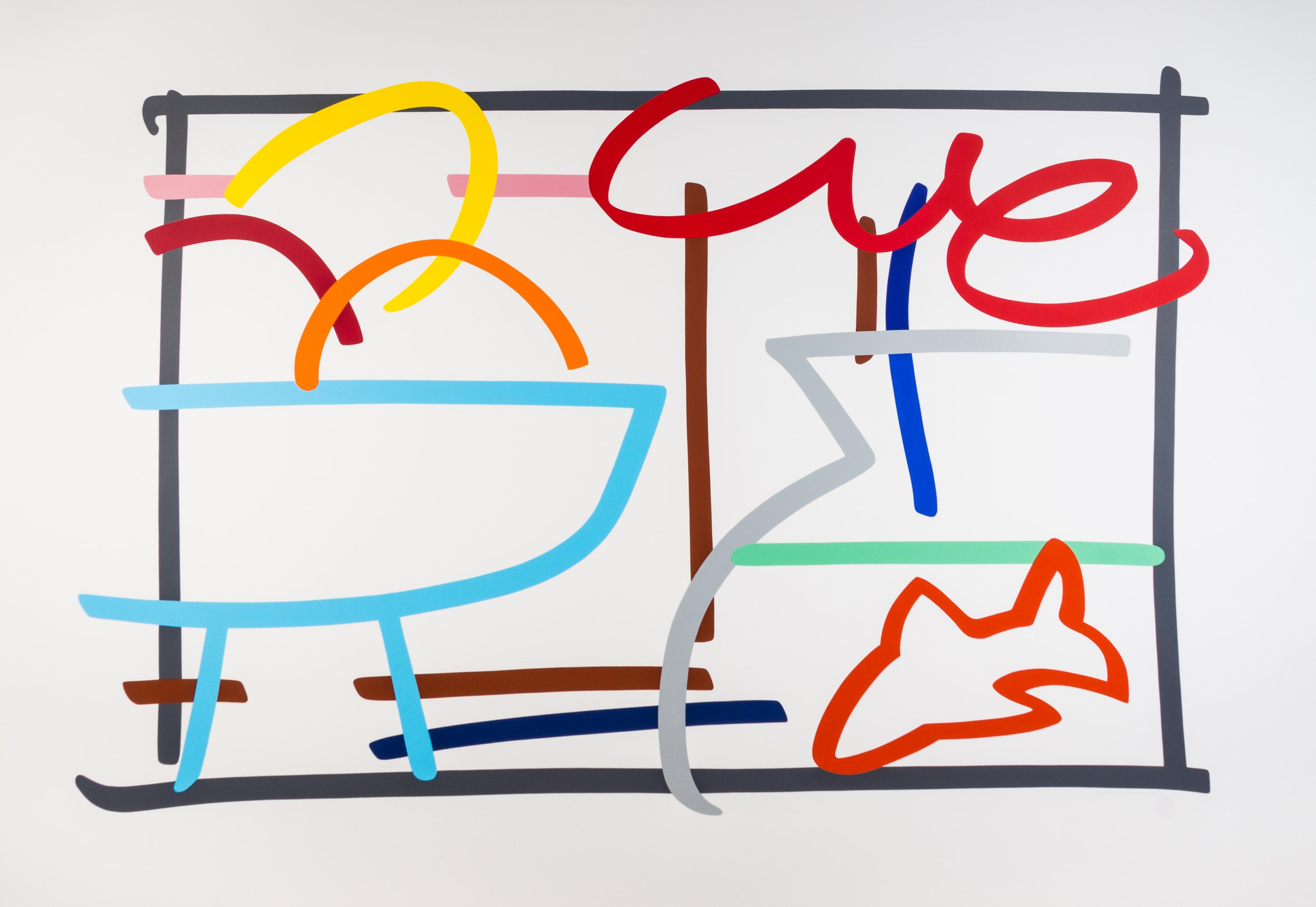Tom Wesselmann, (American, 1931-2004), Fast Sketch Still Life with Fruit and Goldfish, 1989