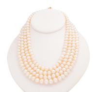 A Yellow Gold, Cultured Pearl, Emerald and Diamond Brooch/Necklace,