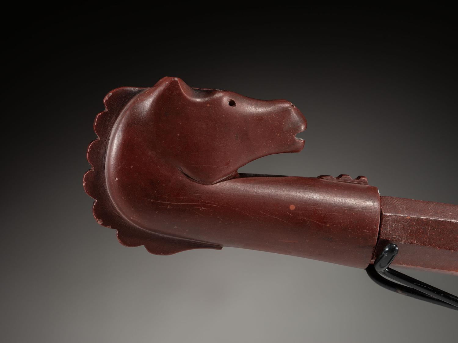 Eastern Plains Catlinite Pipe, with Horse Head Bowl, Published