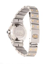 CARTIER, STAINLESS STEEL AND 18K YELLOW GOLD 'SANTOS' WATCH