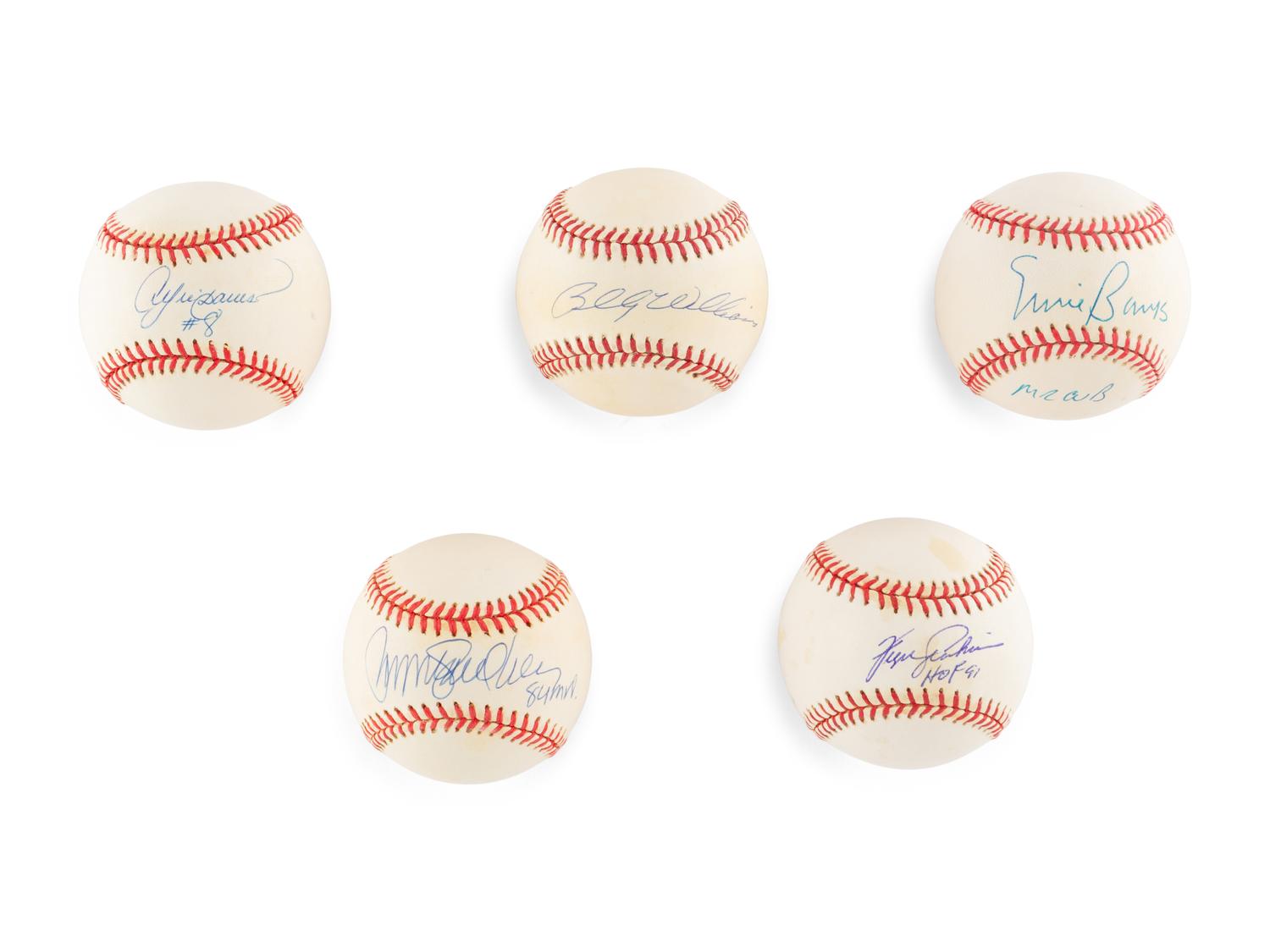 A Group of Chicago Cubs Hall of Fame Signed Autograph Baseballs (Beckett Authentication Services)