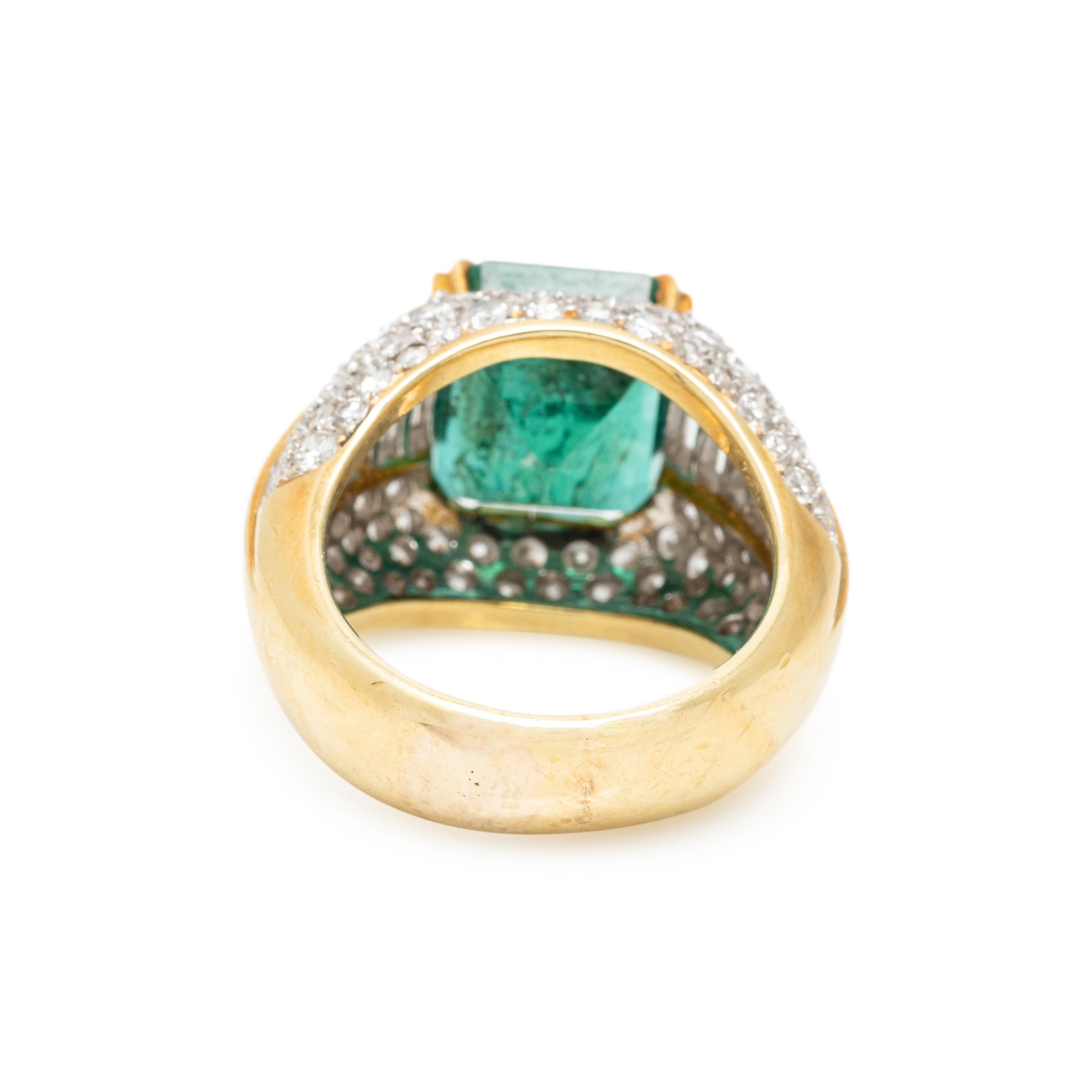 EMERALD AND DIAMOND RING