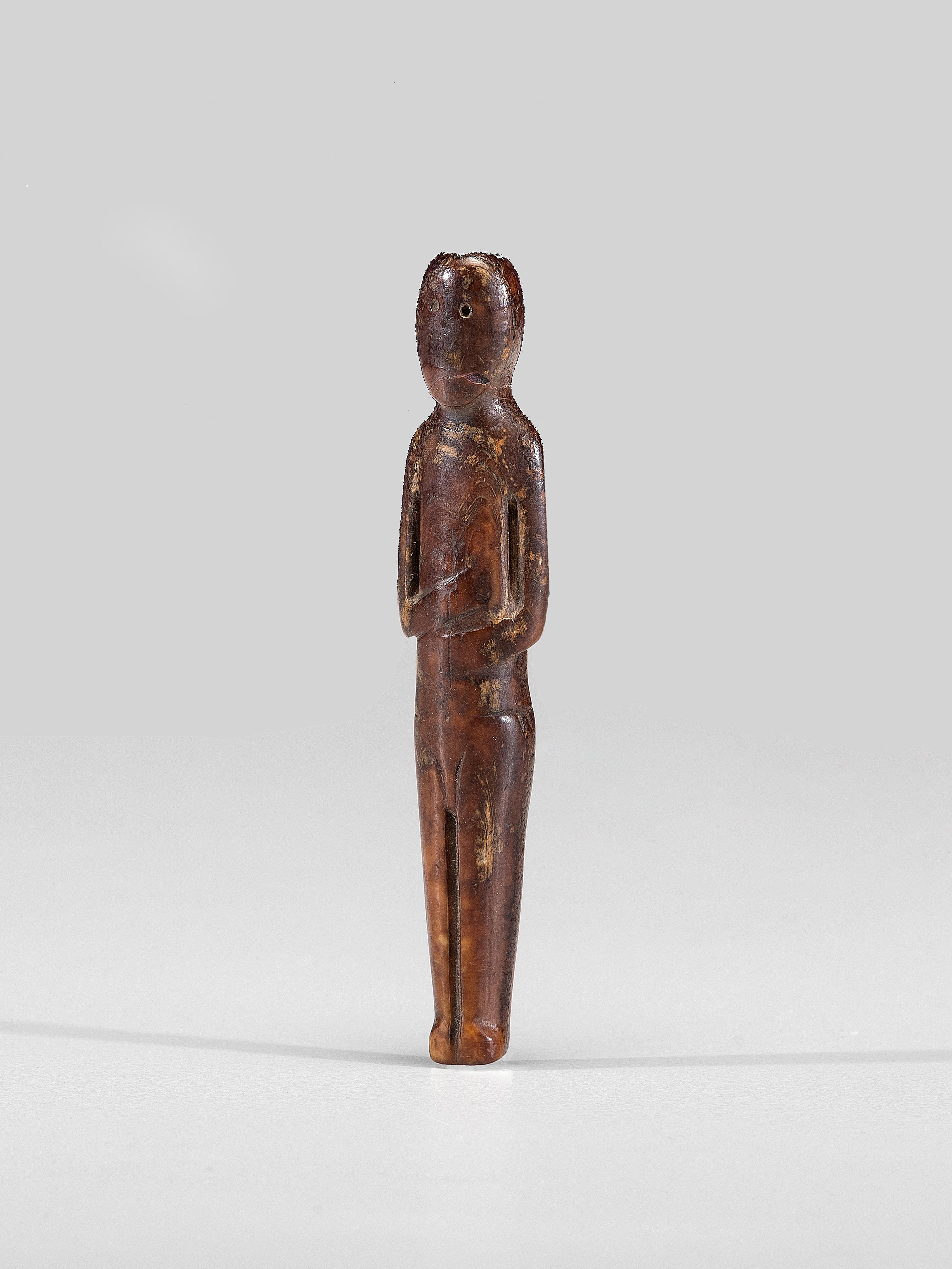 Aleutian Figural Needle Container