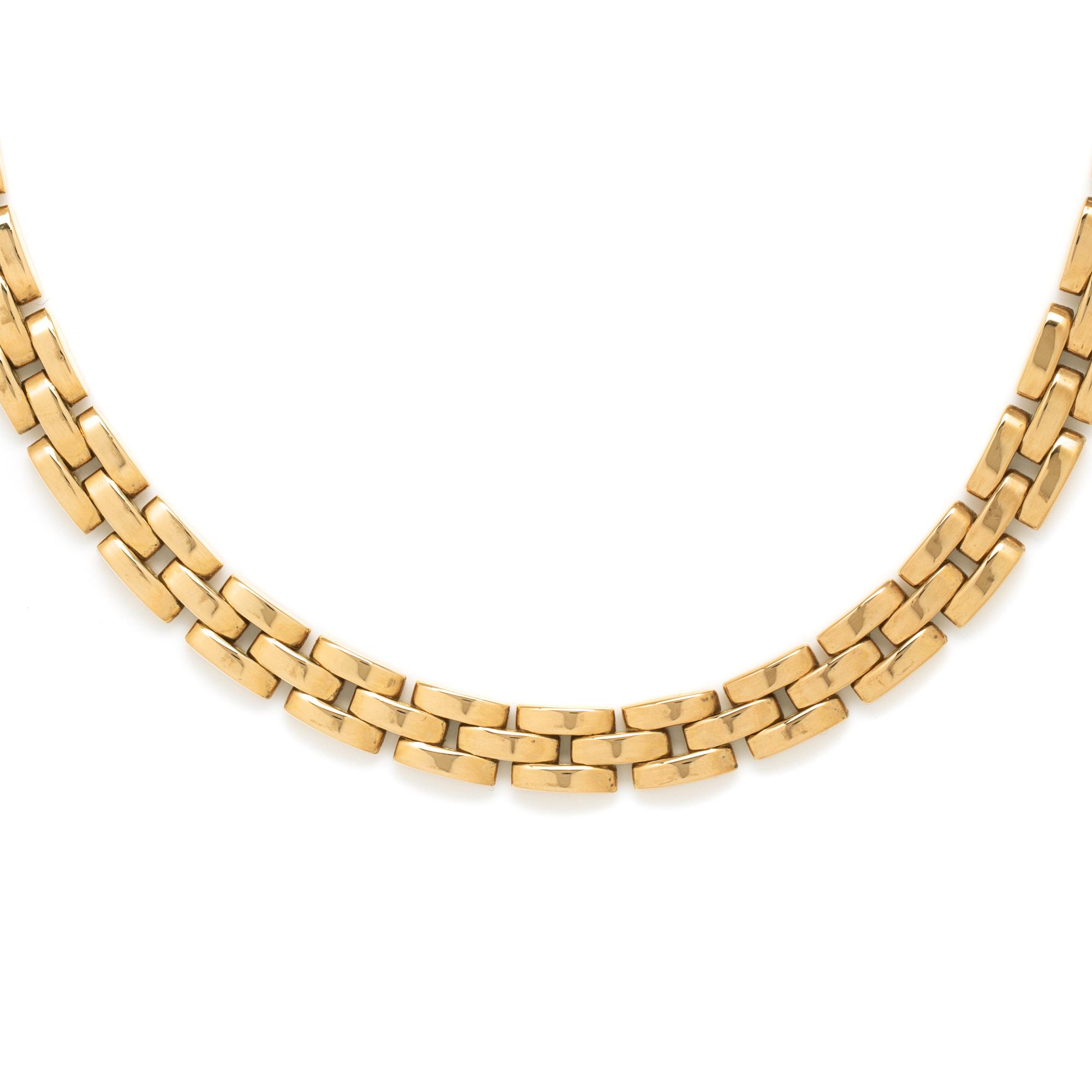 CARTIER, YELLOW GOLD 'MAILLON PANTHÈRE' NECKLACE
