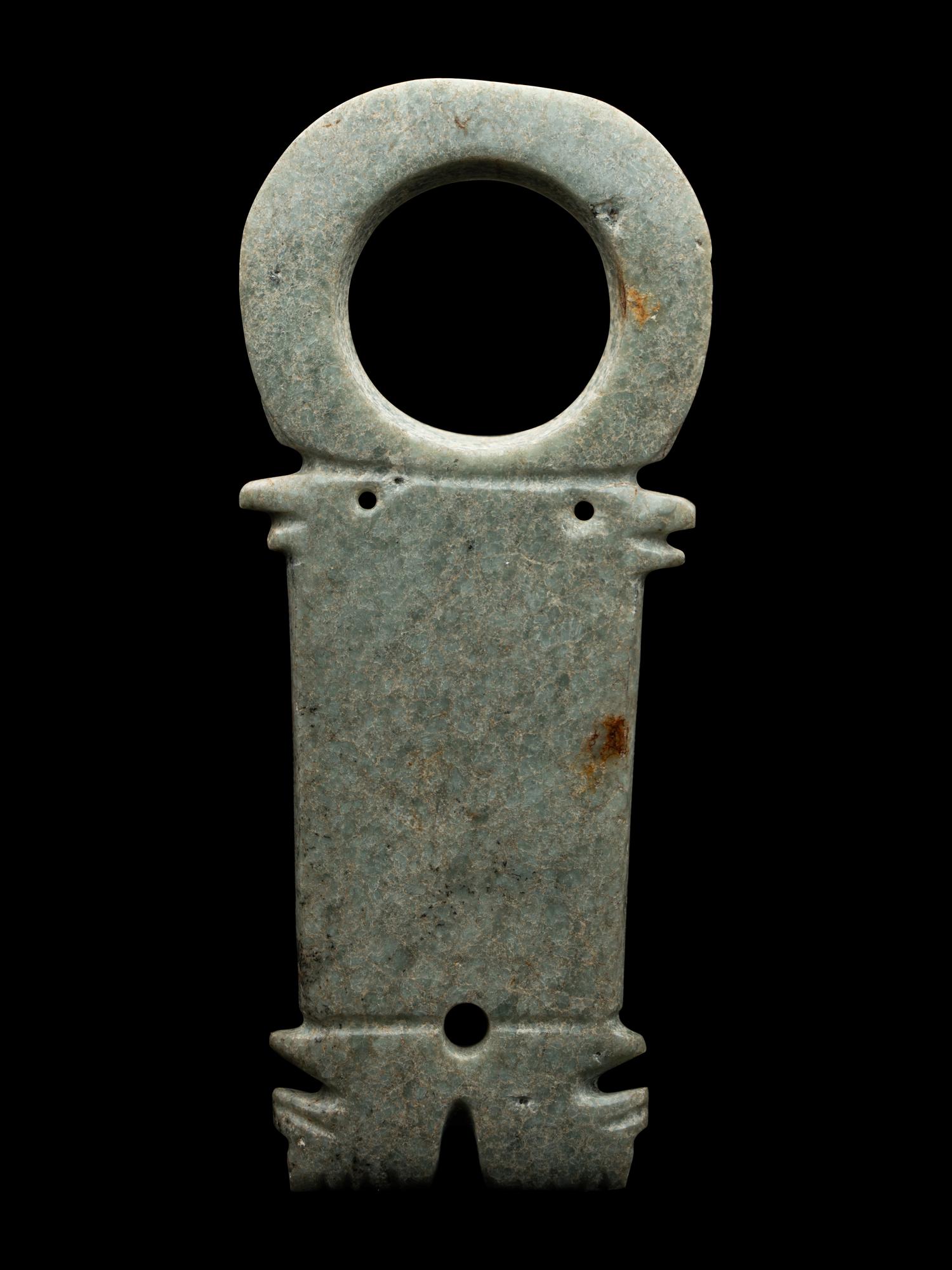 A Costa Rican Jade Figural Pendant
