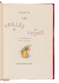 COLETTE, Sidonie-Gabrielle Colette, known as (1873-1954). Les Vrilles de la Vigne . Paris: Editions Kra, 1930.