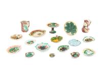 A Collection of Leaf-Form Majolica and Earthenware Articles